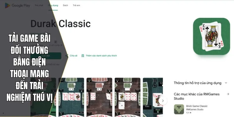 Tải game bài đổi thưởng bằng điện thoại mang đến trải nghiệm thú vị